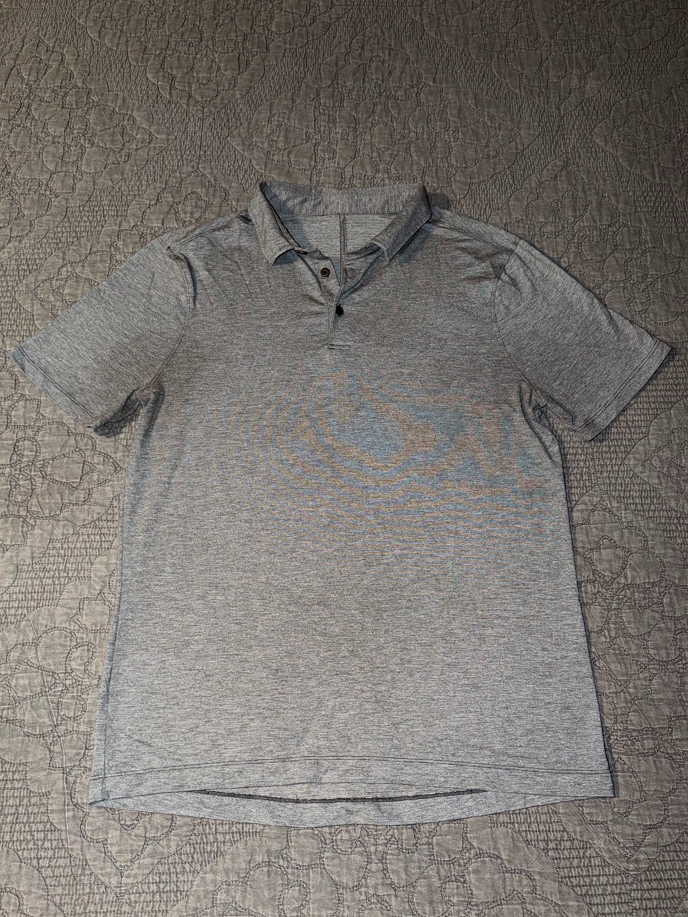 lululemon athletica Evolution Men's Gray Polo Size-L